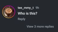 One user asks "Who is this?"